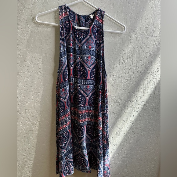 Roxy Boho-Print Sleeveless Shift Dress (Size S) - Picture 1 of 6
